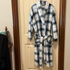 Alexander Del Rossa Fleece Belted Robe L/XL men’s